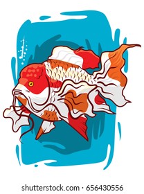 exotic Koi Fish clip art