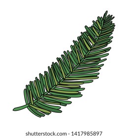 exotic leaf palm tropical icon