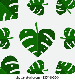Exotic leaf. Trendy Flat color style vector illustration.