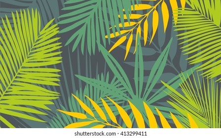Exotic leaves background