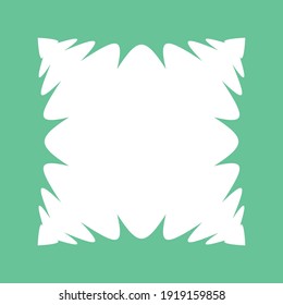 Exotic leaves frame. Tropical leaf border, nature summer frames Green rainforest leaf banner or tropical floral wedding invitation. Vector design background set. Vector illustration