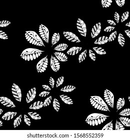 Exotic Leaves. Pattern Seamless with Indian