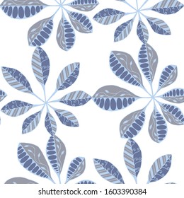 Exotic Leaves. Pattern Seamless with Indonesian