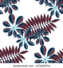 Exotic Leaves. Pattern Seamless with Philippine