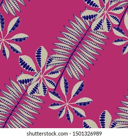 Exotic Leaves. Pattern Seamless with Philippine