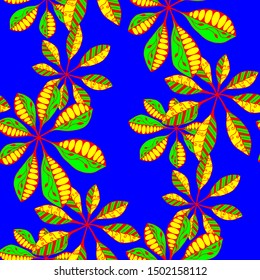 Exotic Leaves. Pattern Seamless with Philippine