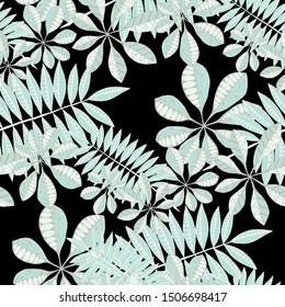 Exotic Leaves. Pattern Seamless with Philippine