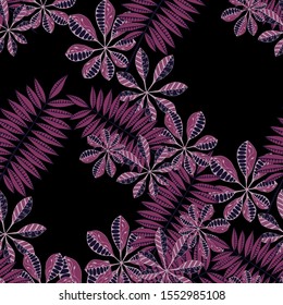 Exotic Leaves. Pattern Seamless with Philippine