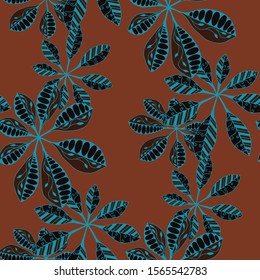 Exotic Leaves. Pattern Seamless with Philippine