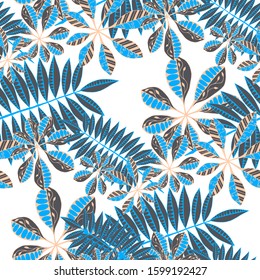 Exotic Leaves. Pattern Seamless with Philippine