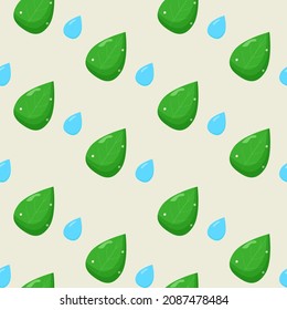 Exotic leaves, rainforest. Seamless, hand painted, watercolor pattern. Vector background.