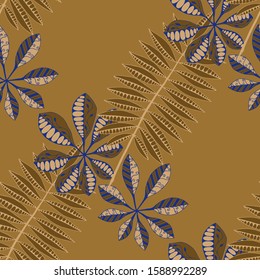 Exotic Leaves. Seamless Texture with Orient