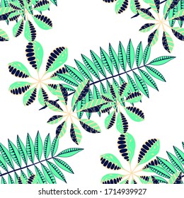 Exotische Blätter. Nahtlose Textur mit Orient