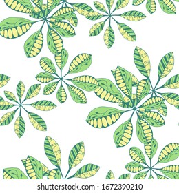 Exotic Leaves. Seamless Texture with Turkish