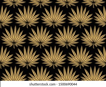 Exotic leaves seamless vector pattern.