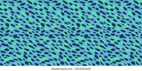 Exotic leopard seamless print pattern. Abstract animal skin texture. Cheetah spots vector illustration