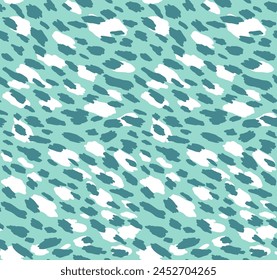 Exotic leopard seamless print pattern. Abstract animal skin texture. Cheetah spots vector illustration