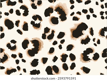 exotic leopard vector design hand drawn