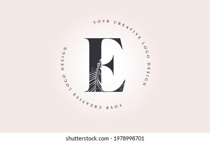 Exotic Letter E Logo Palm Tree Stock Vector (Royalty Free) 1978998701 ...