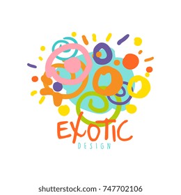 Exotic logo design template tour operator