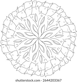 Mandala exótica arte vetor decorativo