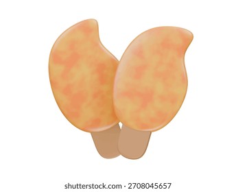 exotische Mango Eis Symbol 3D-Illustration Render