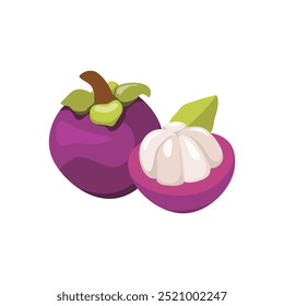 Fruta De Mangostão Exótica, Delícia Tropical Fresca