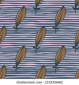 El contorno exótico deja un patrón sin fisuras. Papel de paredes sin fin de hojas de palma natural. El telón de fondo de la jungla hawaiana. Resumen del fondo floral. Estilo Doodle. Diseño para tela, impresión textil, envoltura, cubierta