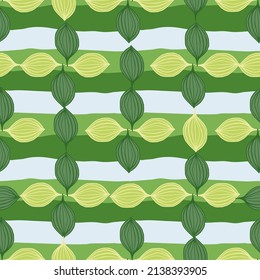 Exotic outline leaves seamless pattern. Abstract floral background. Creative palm leaf endless wallpaper. Hawaiian jungle backdrop. Doodle style. Design for fabric, textile print, wrapping, cover