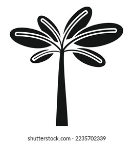 Exotic palm icon simple vector. Coconut tree. Tropic plant