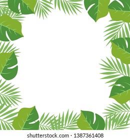 Vector Illustration Green Plants Exotic Leaves Stock Vector (Royalty ...