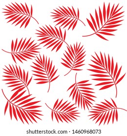 Exotic palm leaves vector pattern  illustration