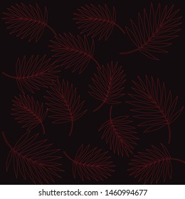 Exotic palm leaves vector pattern  illustration