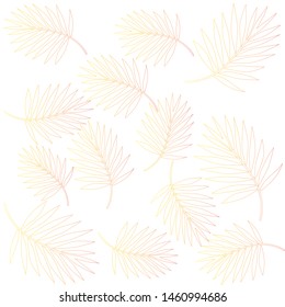 Exotic palm leaves vector pattern  illustration
