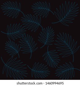Exotic palm leaves vector pattern  illustration
