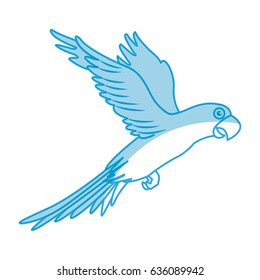 exotic parrot isolated icon