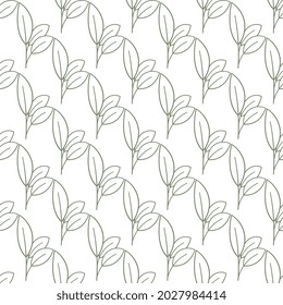 Exotic pattern with tropical leaves in jungle hawaii style. Hand drawing summer decoration of green painting palm foliage or plants and vintage garden flowers. Trendy seamless vector design.