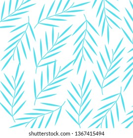 Exotic pattern with tropical leaves. Vector illustration.