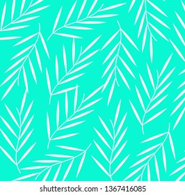 Exotic pattern with tropical leaves. Vector illustration.