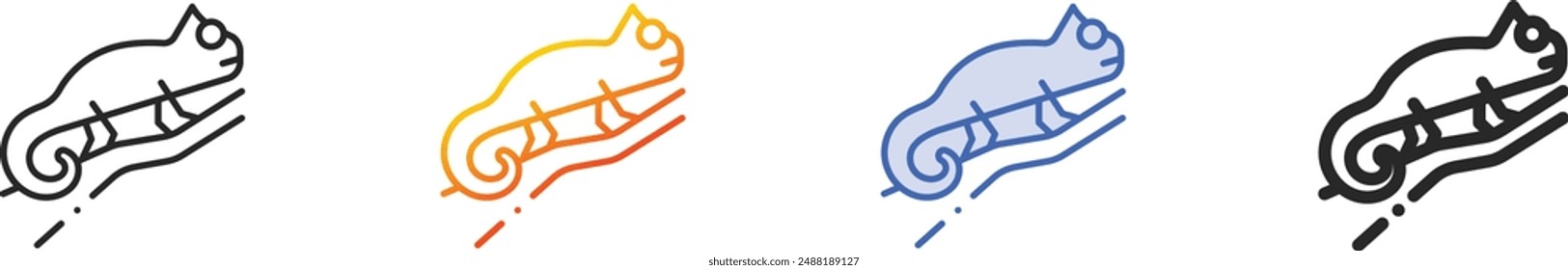 exotic pet icon.Thin Linear, Gradient, Blue Stroke and bold Style Design Isolated On White Background