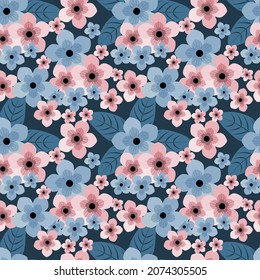 Exotic Phlox Flower and Leaves Pattern high quality textures pattern and seamless.