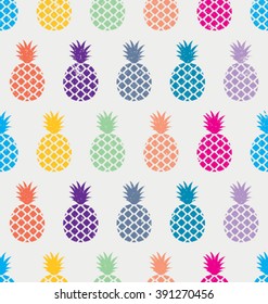 EXOTIC PINEAPPLE PATTERN. Editable and repeatable vector illustration file. For prints, craft, decor, fashion and more...