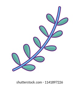 exotic plant branch with leaves style