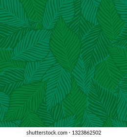Exotic plant. Tropical pattern, palm leaves seamless vector floral background. Summer nature jungle print.