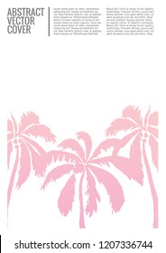 Exotic plants backdrop. Fun fluid backdrop. Geometric retro brochure. Foil card.