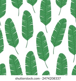 Exotic seamless colorful pattern with tropical jungle leaves. Tropic background. Floral modern pattern for textile, manufacturing etc. Vector illustration