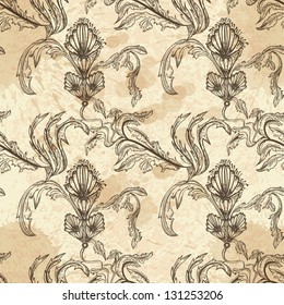 exotic seamless floral pattern