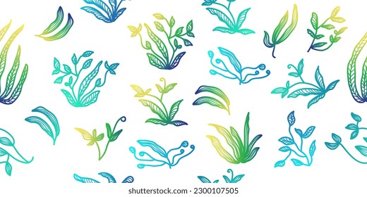 Exotic Seamless Floral Pattern with Colorful Gradient Style. Flower Motif. Suitable for Wallpaper, Wrapping Paper, Background, Fabric, Textile, Apparel, and Card Design