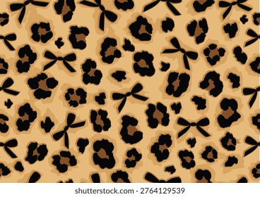 exotic seamless leopard bow