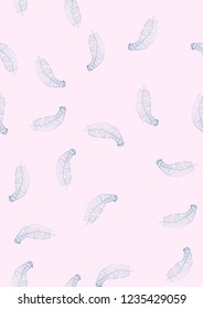 Exotic seamless pattern with tropical banana leaves. Hawaiian plants. Botanical background for covers, wallpapers and fabrics. Tropical Leaf Sketch.